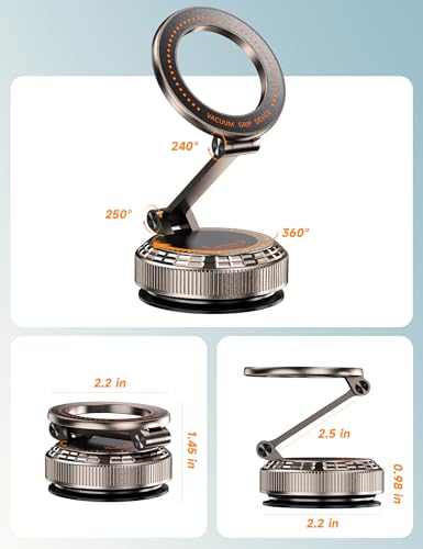 Car Phone Holder for Magsafe, [105+LBS Suction & 3800gf Magnetic] - color: Warm Bronze