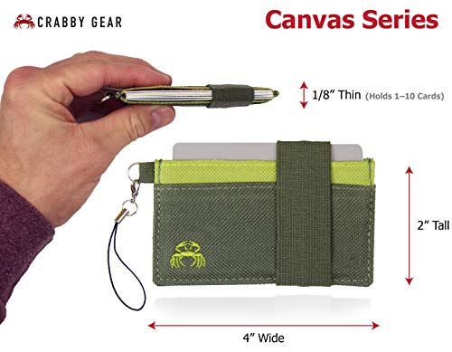Thin Minimalist Front Pocket Wallet - Credit Card Holder - Small Travel Wallets - Compact Wallets For Men and Women - Carry Cards, Cash, Phone, Keys- Secure Canvas Wallet (Scipio) - color: Scipio
