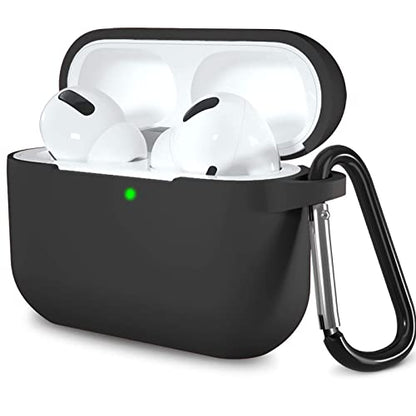 Lerobo for AirPods Pro 2 Case with Keychain, Black - color: Black