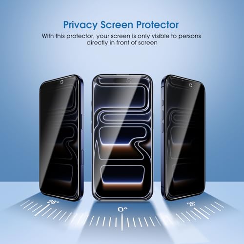 amFilm OneTouch for iPhone 17 Pro Max Privacy Screen Protector 6.9'' 2025 - size: 17P-6.9”