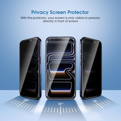 amFilm OneTouch for iPhone 17 Pro Max Privacy Screen Protector 6.9'' 2025 - size: 17P-6.9”
