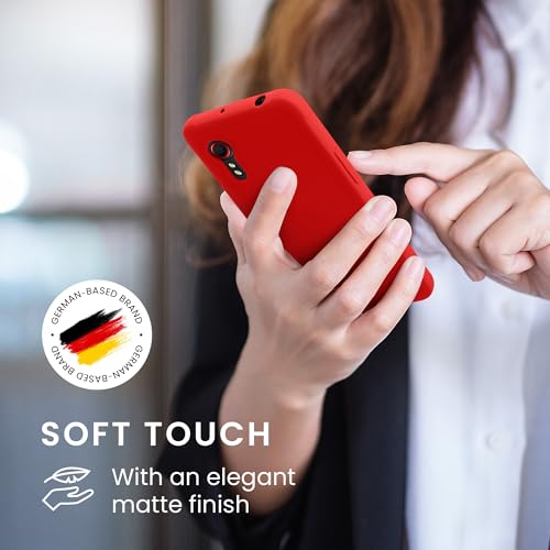 kwmobile Case Compatible with Samsung Galaxy Xcover 5 Case - Soft Slim Protective TPU Silicone Cover - Classic Red - color: Classic Red