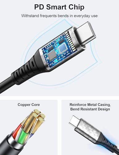 USB C Cable 20FT 60W Fast Charger Cable for Samsung S26 Ultra S25 S23 A16