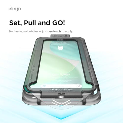 elago Tempered Glass Screen Protector for iPhone 17 Pro Max Clear | Case Friendly, 9H Surface Hardness, Anti-Fingerprint, Shatter-Proof, Scratch Protection, Bubble-Free - size: iPhone 17 Pro Max