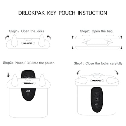 DRLOKPAK Submersible Waterproof Wallet Surf Dry Car Key FOB Case Bag 2Pack Waterproof Pouch Holder For Key Credit Door Ship Card Cash ID Driver Fishing Hunting License(Clear＋Clear) - color: Clear+Clear