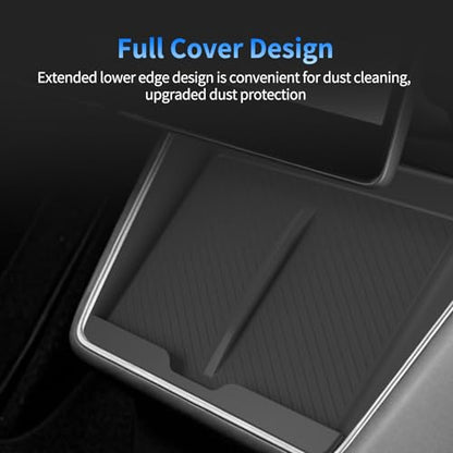 Centre Control Wireless Charging Mat Compatible with Tesla Model Y Juniper Standard 2025 2026, Non-Slip Silicone Mat Wireless Charger Pad Charging Protector for Tesla Model Y Standard 2025+ (White) - color: White
