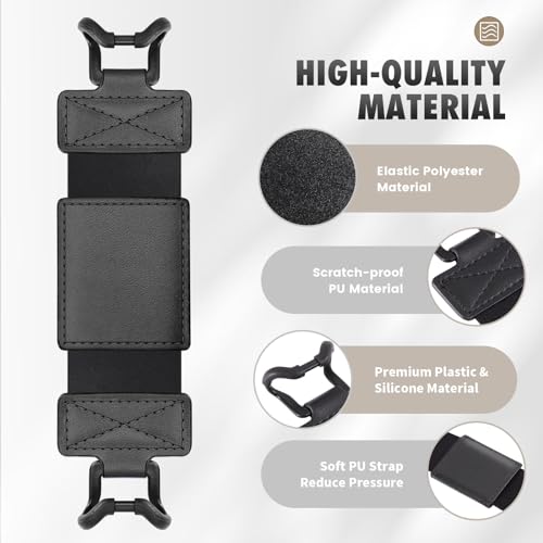 MoKo Soft Hand Strap for 6-8" Kindle eReaders Fire Tablet, Black - color: Black, style: Soft Pu Strap