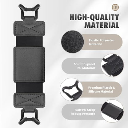MoKo Soft Hand Strap for 6-8" Kindle eReaders Fire Tablet, Black - color: Black, style: Soft Pu Strap