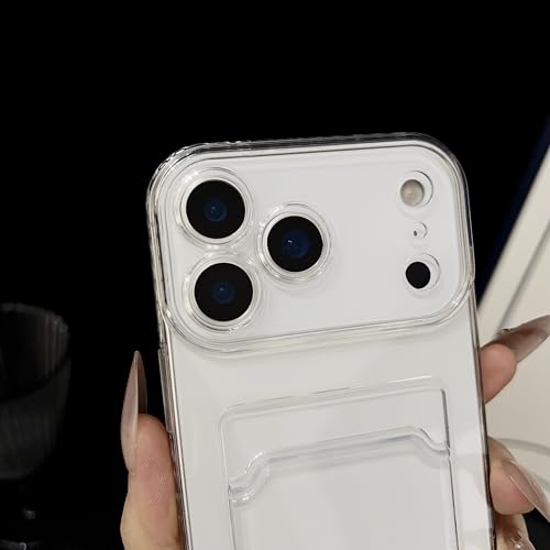 Lunivop Compatible with iPhone 17 Pro Case Wallet Clear Card Holder TPU Slim Soft Shockproof Anti-Yellowing Anti-Scratch Transparent Phone Case (for 17 Pro 6.3 '' Clear) - size: for iPhone 17 Pro
