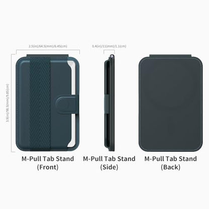 Sinjimoru Magnetic Wallet for iPhone, Phone Wallet with Adjustable Stand, Compatible with MagSafe, Marine Blue - color: Marine Blue
