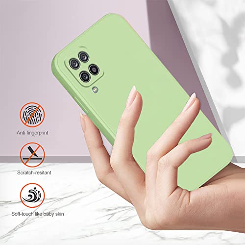 Soft Silicone Protective Case for Samsung A42 5G (Green) | Matte Soft Touch for Samsung Galaxy A42 5G Phone Case Silicone Slim Cute Anti-Fingerprint Elegant Cover Shockproof Aesthetic - color: Green