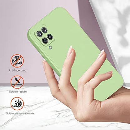 Soft Silicone Protective Case for Samsung A42 5G (Green) | Matte Soft Touch for Samsung Galaxy A42 5G Phone Case Silicone Slim Cute Anti-Fingerprint Elegant Cover Shockproof Aesthetic - color: Green