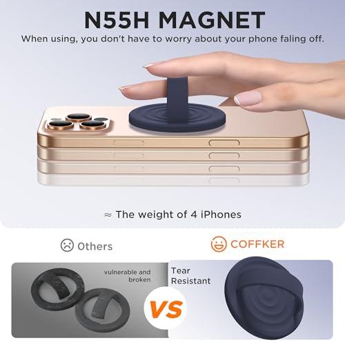 Magnetic Phone Grip for MagSafe, Silicone Ring Grip, Midnight Blue - color: Midnight Blue