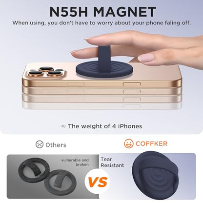 Magnetic Phone Grip for MagSafe, Silicone Ring Grip, Midnight Blue - color: Midnight Blue