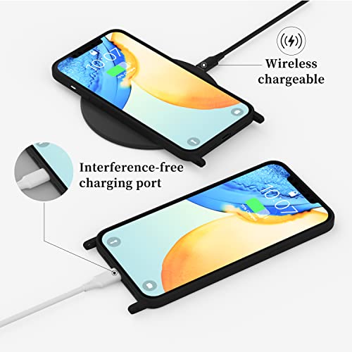 Compatible with iPhone 14 Case with Strap, Crossbody iPhone Case with Lanyard Adjustable Shockproof Drop Protection Silicone Phone Cover for iPhone 14 6.1'' Black - color: Black, size: iPhone 14