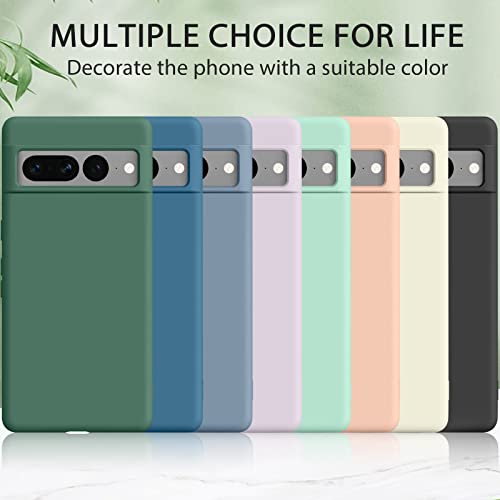 Silicone Phone Case Compatible with Google Pixel 7 Pro, Soft Protective Smart Phone Case for Women Men, Durable Anti-Scratch Shockproof Phone Cover Black