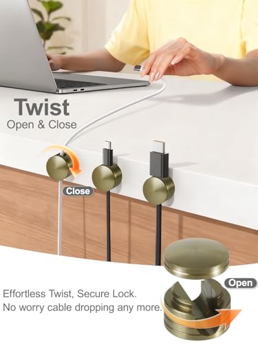 Strong Adhesive Cord Holder for Nightstand with Wider Base, 3 Pack