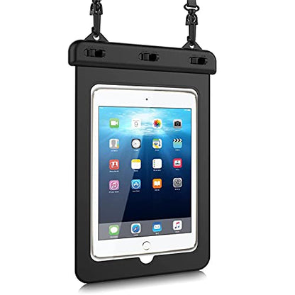 8 inch Waterproof Tablet Case, Tablet Pouch Dry Bag with Lanyard for iPad mini 2019/4 / 3/2, Galaxy Tab A / S2 / Tab E 8.0", ASUS ZenPad, Fire HD 8/7, Lenovo Tab M8, up to 8 inch - size: Tablets up to 8 inch