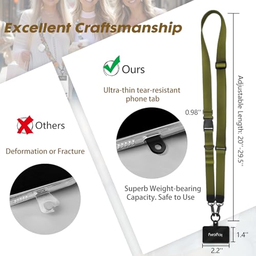 Icycay Phone Lanyard Crossbody Strap Neck Adjustable Teacher Women Green - color: 1 Green