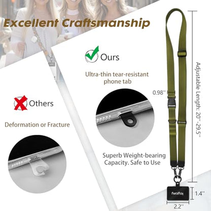 Icycay Phone Lanyard Crossbody Strap Neck Adjustable Teacher Women Green - color: 1 Green