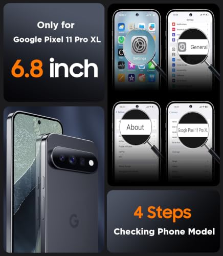SPIDERCASE Magnetic for Google Pixel 11 Pro XL Case,Black - color: Black, size: Pixel 11 Pro XL