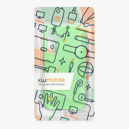 kwmobile Case Compatible with Samsung Galaxy A55 5G Case - Soft Slim Protective TPU Silicone Cover - Lime Green - color: lime green, size: Galaxy A55 5G
