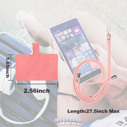 8 Packs Cell Phone Lanyards for Around The Neck,Adjustable Crossbody Phone Strap,Lanyard Phone Holder - color: Pink