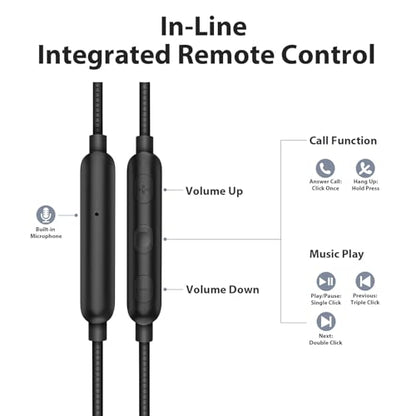 ASKUBSKU Wired Earbuds for School Chromebook Laptop PC, Blue - color: Blue