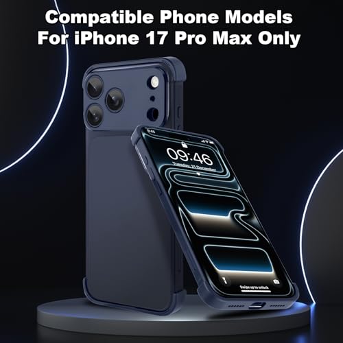 Phone Case Crafted for iPhone 17 Pro Max.Dark Blue - color: Dark-blue, size: iPhone 17 Pro Max