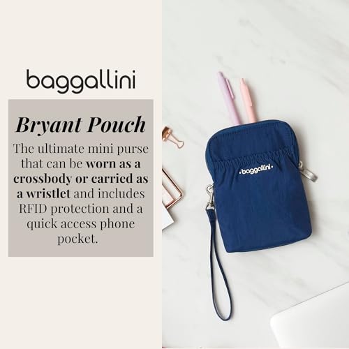 Baggallini RFID Bryant Pouch - color: Ink Hydrangea