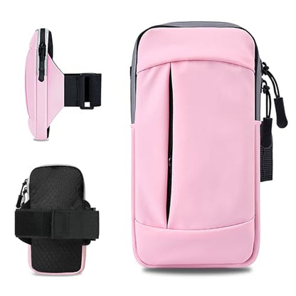 Phone Holder for Running Armband Cell Phone Holder for iPhone Armband 11 12 13 14 15 16e 16 17 Pro Max Xs Xr X 8 Plus Galaxy Ultra S26 Pouch,Exercise Sports Arm Band Sleeve Bag Fit Women Kids - color: 08-Pink