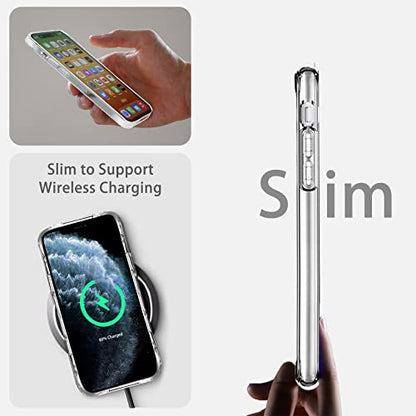 JJGoo Compatiable with iPhone 11 Pro Max Case Clear, Transparent Shockproof Phone Case for iPhone 11 Pro Max, Slim Anti-Scratch Hard PC Back Protective Cover Bumper - size: for iPhone 11 Pro Max