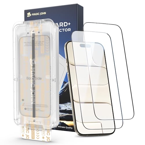 MAGIC JOHN 3rd Gen Upgraded for iPhone Air Screen Protector 6.5 Inch,HD Clear,Shatterproof Tempered Film,Auto Dust-Elimination,Bubble Free,Easy Installation,2 Pack - size: iPhone Air 6.5inch