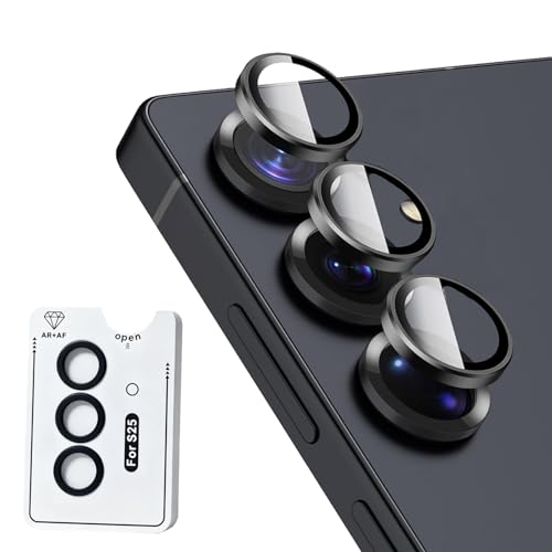 1 Set Black for Samsung Galaxy S25 Camera Lens Protector - color: Black, size: Samsung Galaxy S25