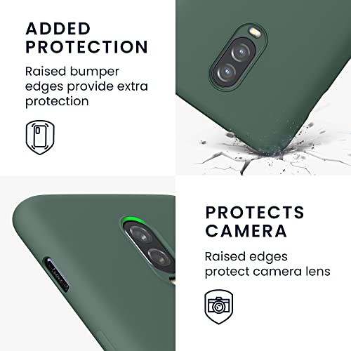 kwmobile Case Compatible with OnePlus 6T Case - Slim Protective TPU Silicone Phone Cover - Forest Green - color: forest green