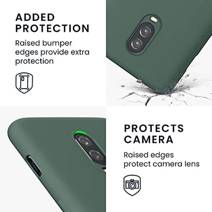 kwmobile Case Compatible with OnePlus 6T Case - Slim Protective TPU Silicone Phone Cover - Forest Green - color: forest green