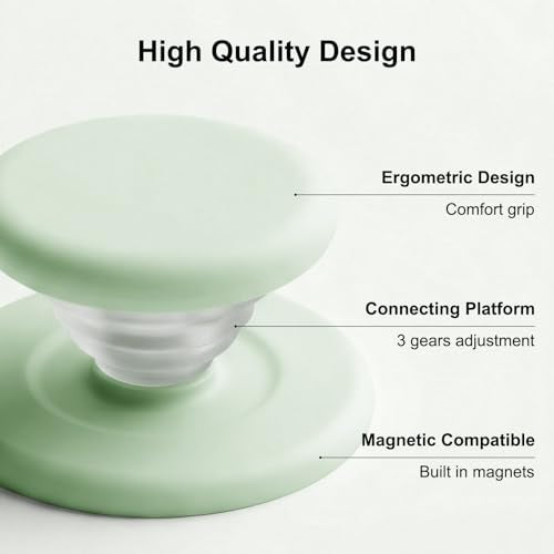 MOROCK Grip for Kindle with Kickstand and Magnetic Stand, Soft Silicone Magnetic Finger Grip for Kindle, iPhone and Smartphone, Cute Magnetic eReaders Holder, Matcha Green - color: Matcha Green