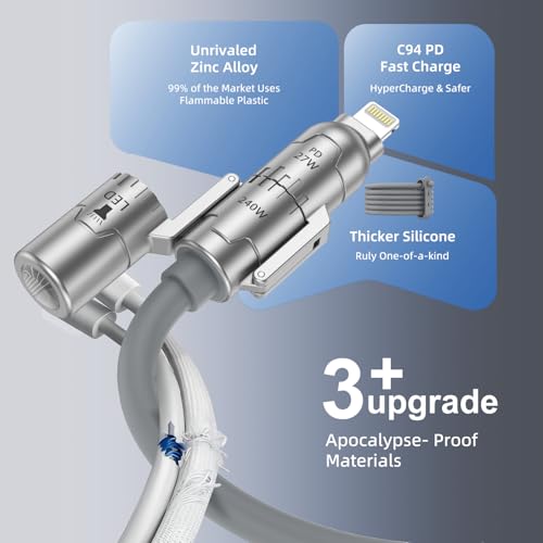USB C to USB C Cable, 240W Fast Charging 4 in 1 Charging Cable, 6.6 ft