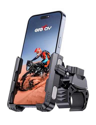 Grefay Bike Phone Mount for Electric, Mountain, Scooter, and Dirt Bikes - color: Grey