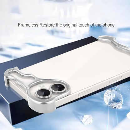 Frameless Phone Case Crafted for iPhone 16 Plus Silver - color: Aluminum Silver, size: iPhone 16 Plus
