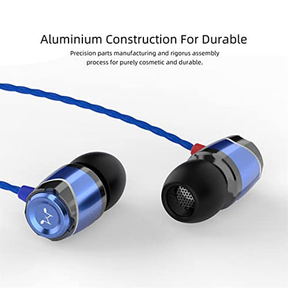 SoundMAGIC E10C Wired Earbuds, with Mic, Premium Hi-Fi, 3.5mm Jack, Blue - color: Blue, style: Modern