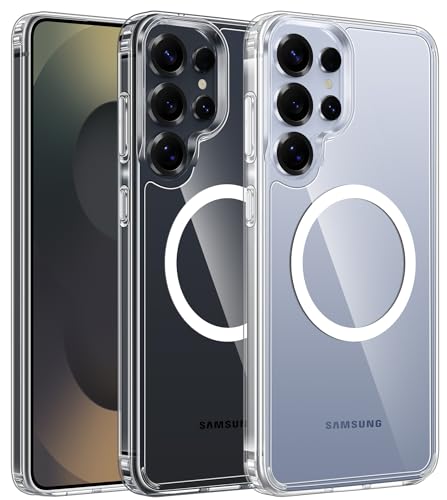 FNTCASE for Samsung Galaxy S25-Ultra Case Clear Compatible with Magsafe | Anti Yellowing, Magnetic Slim Phone Cases, Rugged Shockproof Protective Bumper, Transparent Cell Cover - color: A-Clear, size: for Galaxy S25 Ultra (6.9 inch)