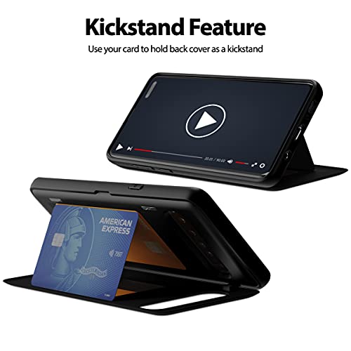 GOOSPERY Galaxy S10 5G Wallet Case with Card Holder, Protective Dual Layer Bumper Phone Cover (Black) - color: Black, size: Galaxy S10 5G