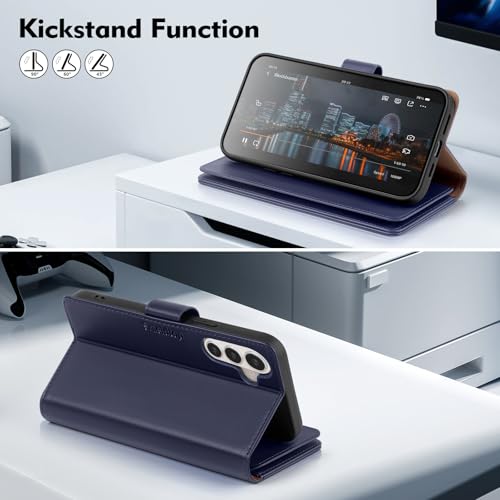 Shieldtop Compatible with Samsung Galaxy S26 Wallet Case with Card Holder,Women Men RFID Blocking PU Leather Flip TPU Protective Cover Credit Card Slots,Phone Case for S26,Dark Blue - color: Dark Blue, size: Samsung Galaxy S26 - 6.3"