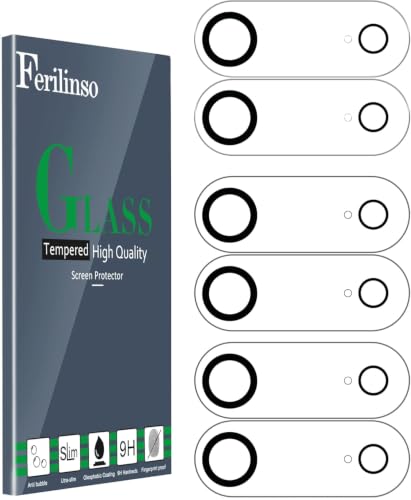 Ferilinso 6Pack Camera Lens Protector for iPhone Air, Tempered Glass | 9H+ Hardness, Military-Grade Shatterproof Camera Cover, Case Friendly, HD, Anti-Scratch, No Flash Glare for Night Shooting - size: 6.5 inches