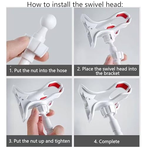 Bedside Phone Holder Clip Multifunctional Adjustable - color: White