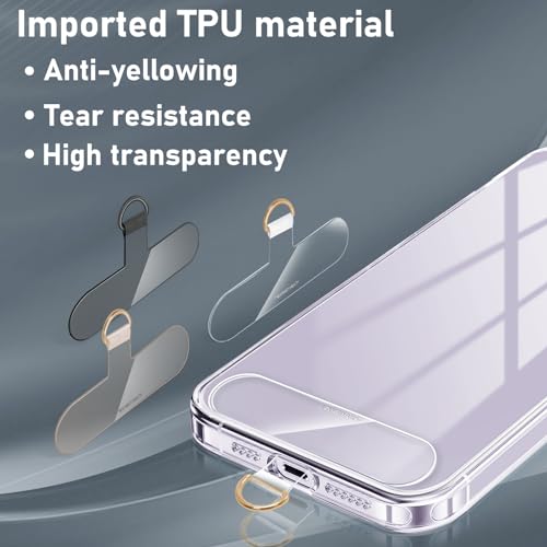 Clear Phone Tether Tab Thinner TPU Phone Lanyard Tab (2*clear) - color: 2*clear