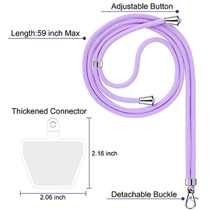 Weewooday 4 Pcs Phone Lanyard Crossbody Phone Strap, Solid Color Series - color: Solid Color Series