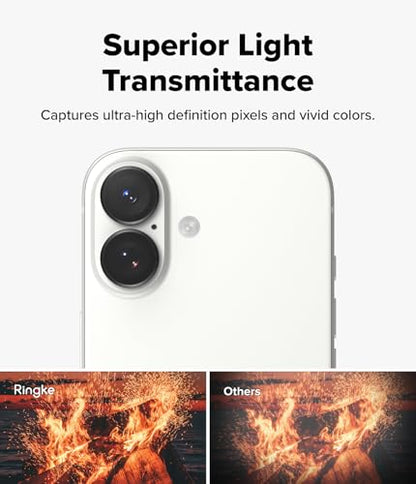 Ringke for iPhone 17 Camera Lens Protector [Camera Lens Frame Glass Black] - size: iPhone 17