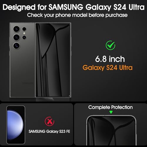 TPU Privacy Screen Protector for Samsung Galaxy S24 Ultra, 3 Pack - size: Samsung Galaxy S24 Ultra